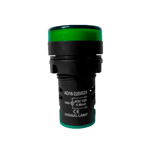 LUZ PILOTO LED VERDE AD16-22D/S 110V